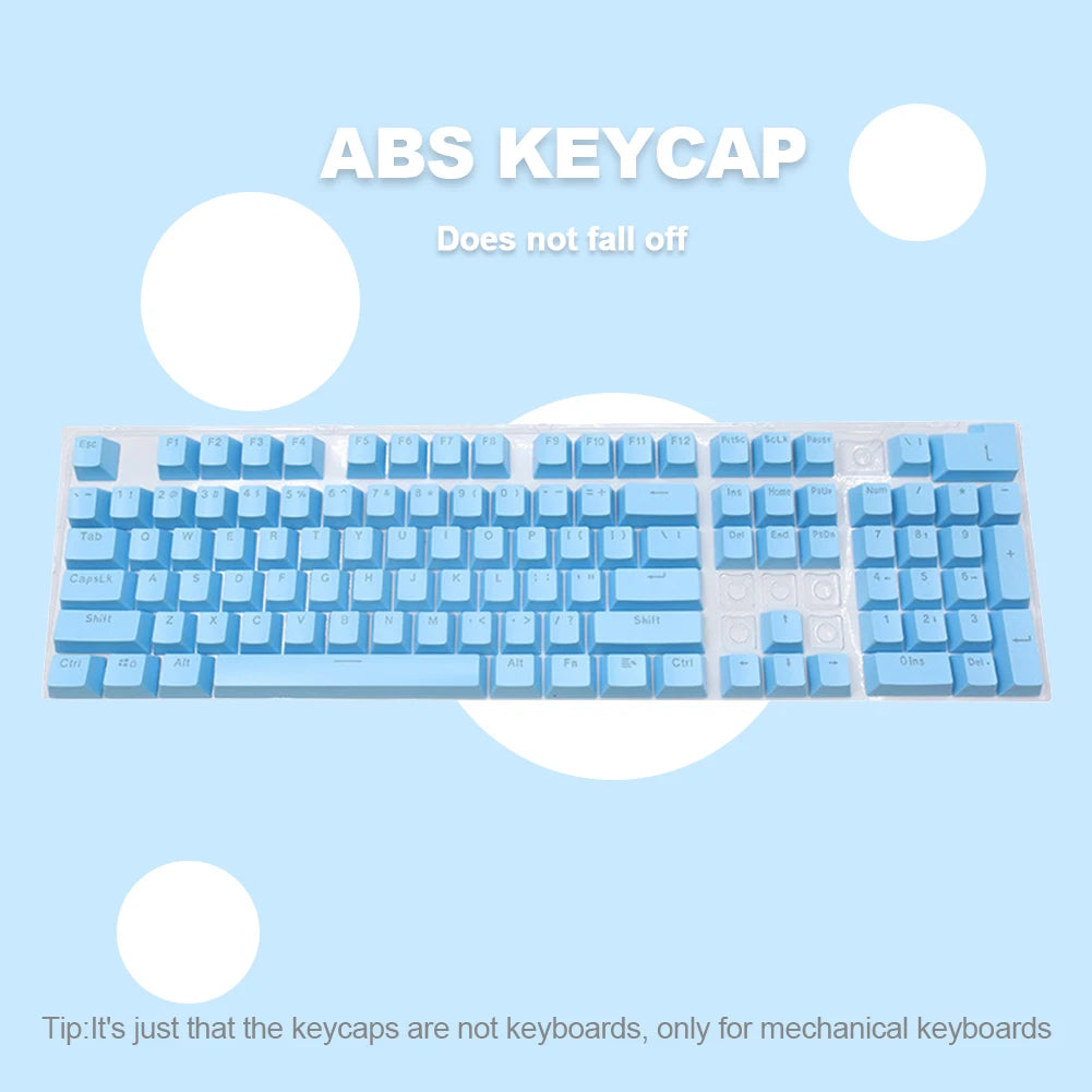 104pcs Universal Mechanical Keyboard Keycaps Ergonomic Blank Keycaps For Cherry MX Mechanical Keyboard Replacement Backlit Key
